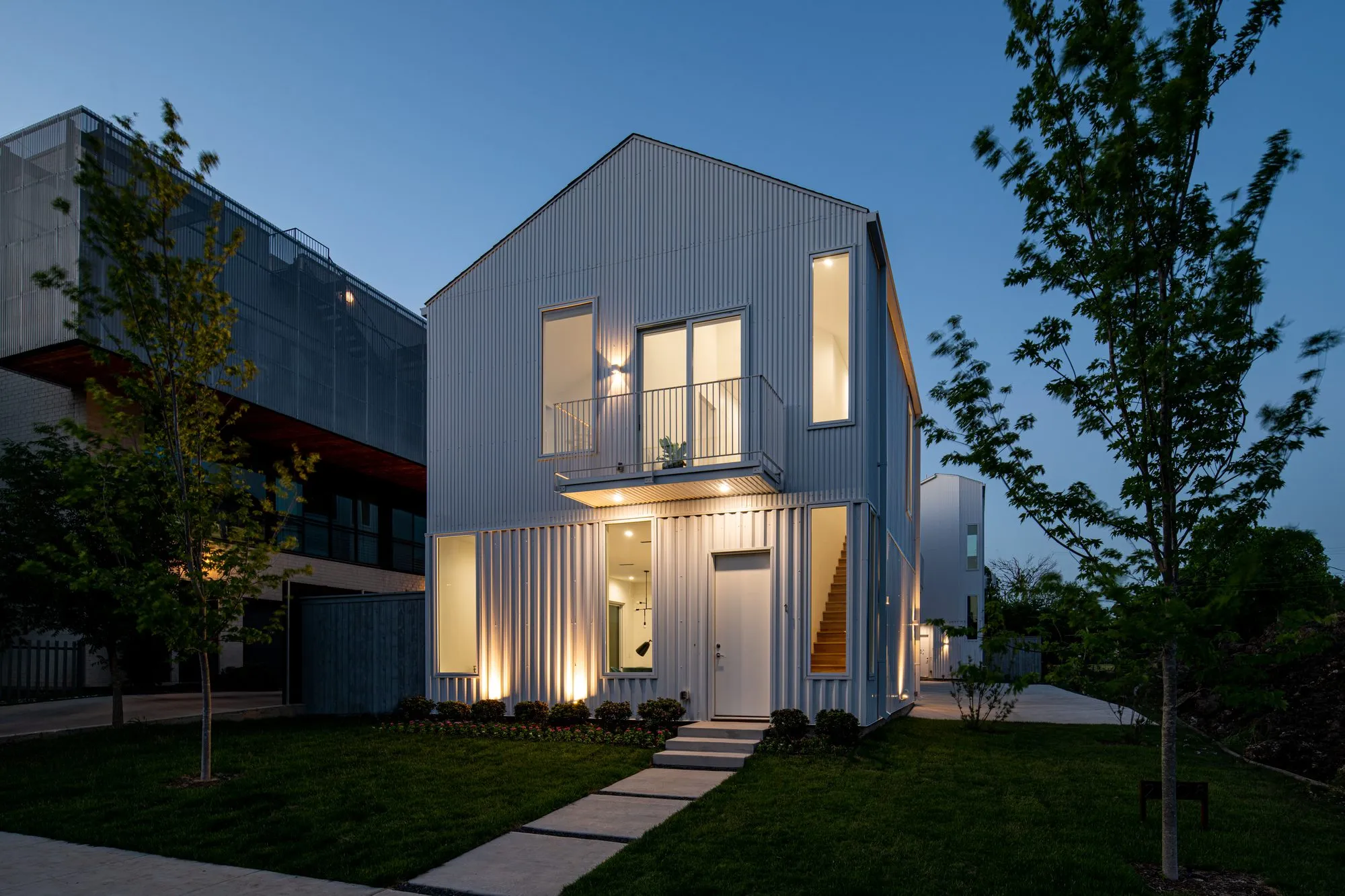 2208 Moser Avenue: front of the house at dusk