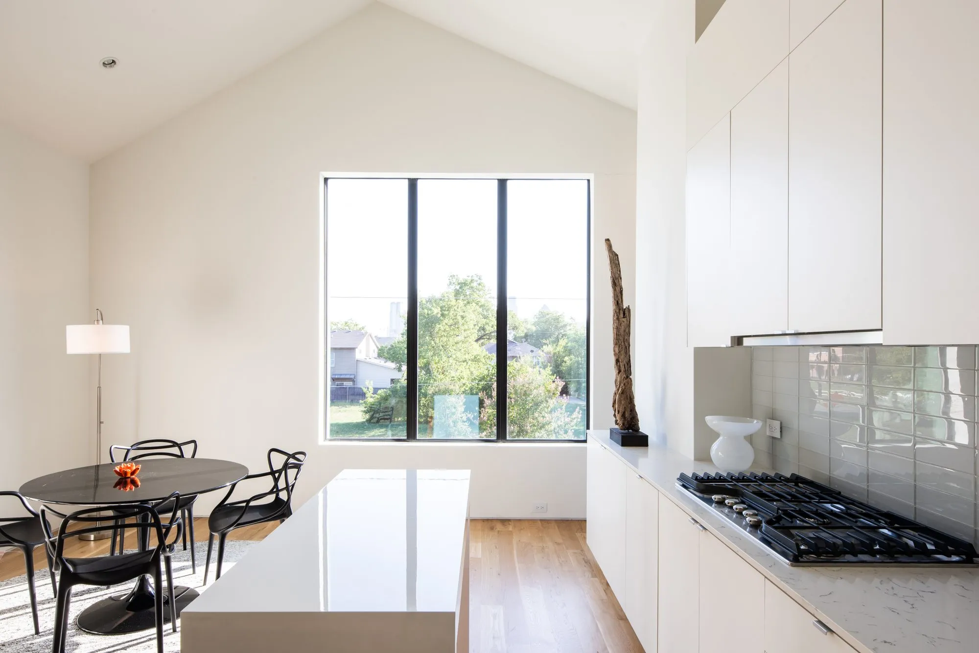 4401 Scurry Street: kitchen and dining area with a large window