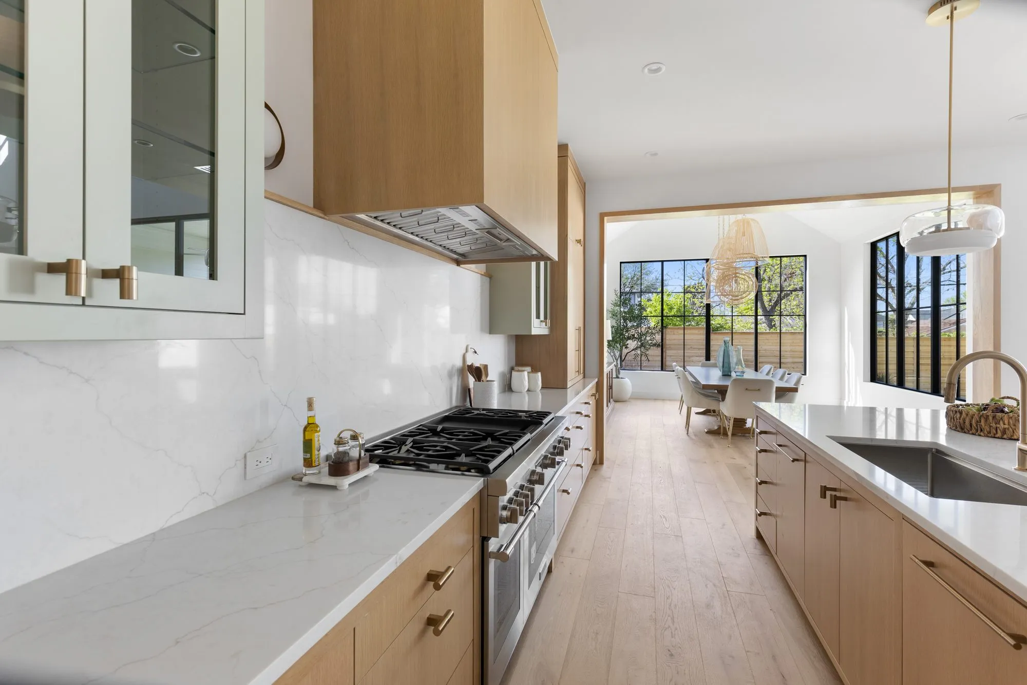 3880 Durango: range wall and long kitchen counters