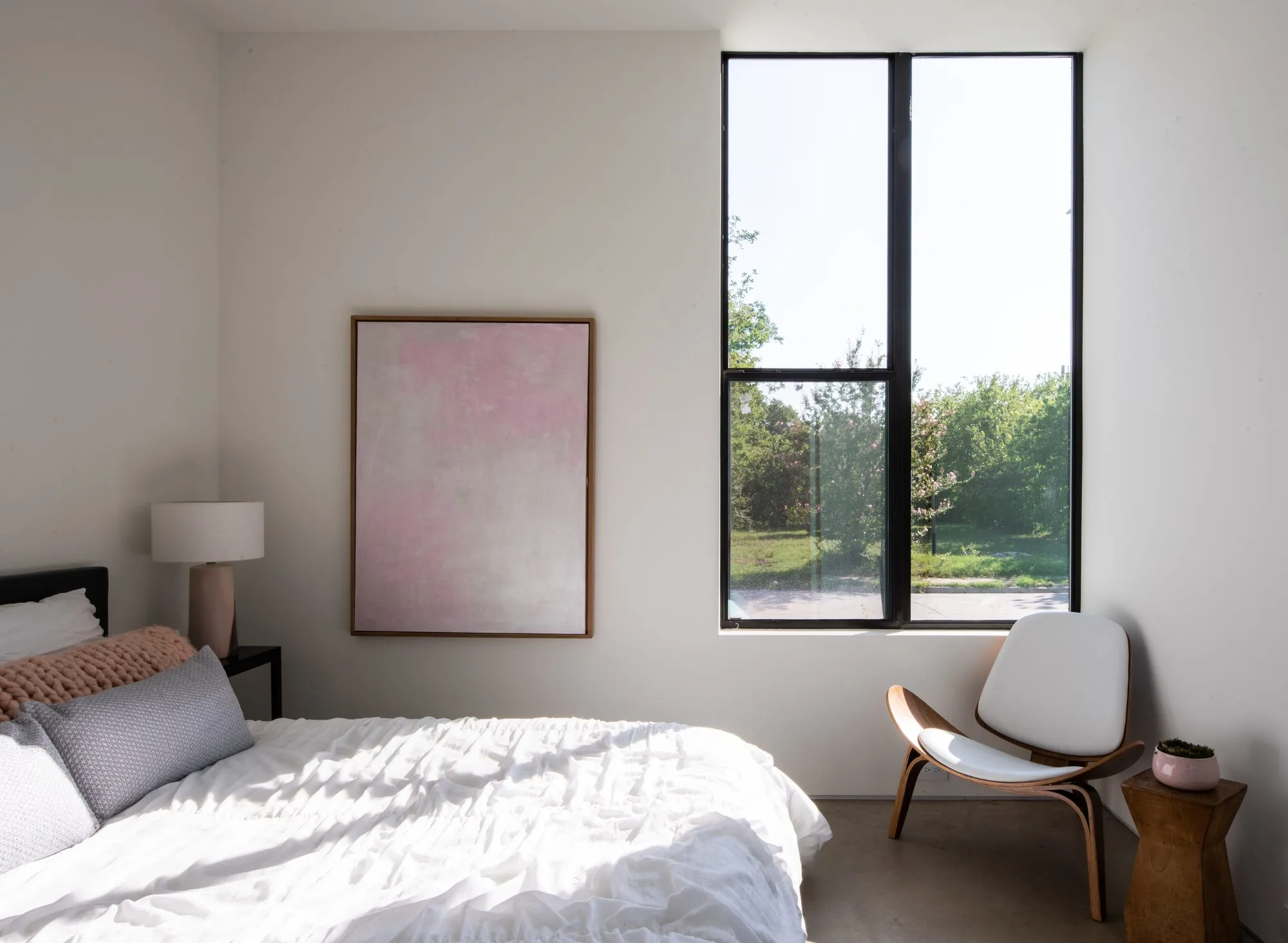 4401 Scurry Street: bedroom with a tall window